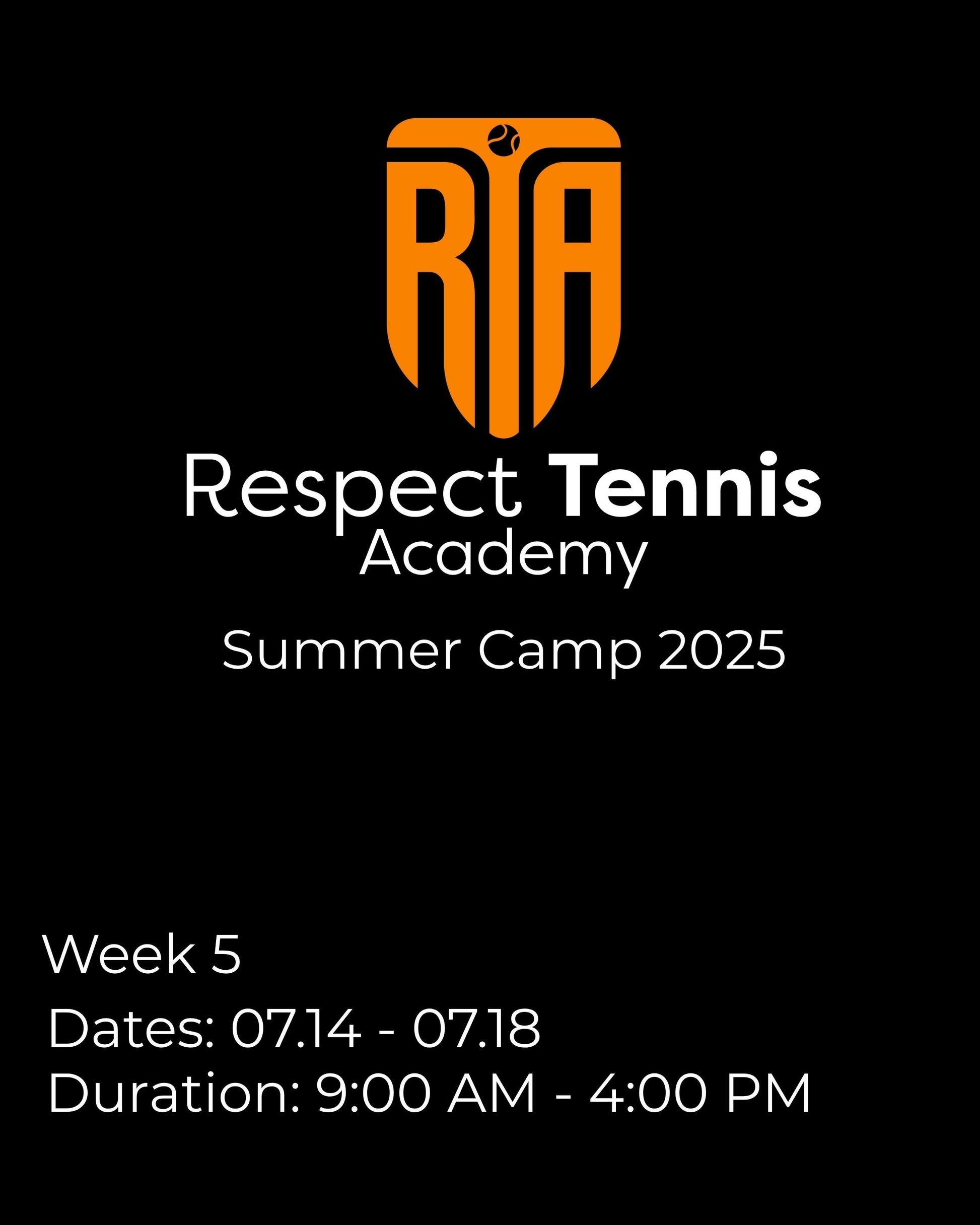 Tennis Summer Camp Week 5